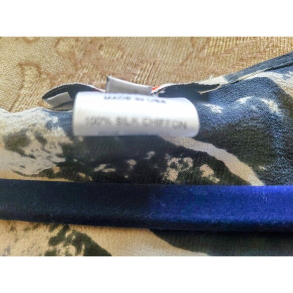 Michelle Jonas Travelwear (MiJo) 100% Silk Chiffon Kaftan Size M Abstract Print - Picture 8 of 9